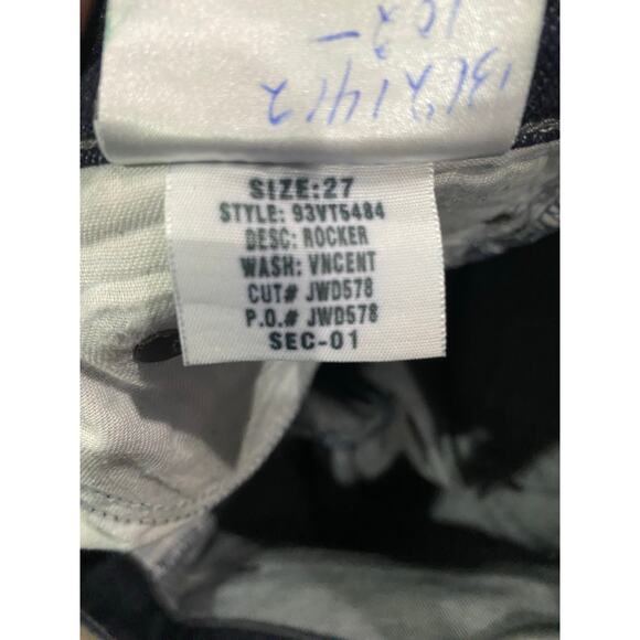 Joe's Jeans Women's Dark Wash Rocker Bootcut Jeans Size 27 low rise y2k - Picture 6 of 10